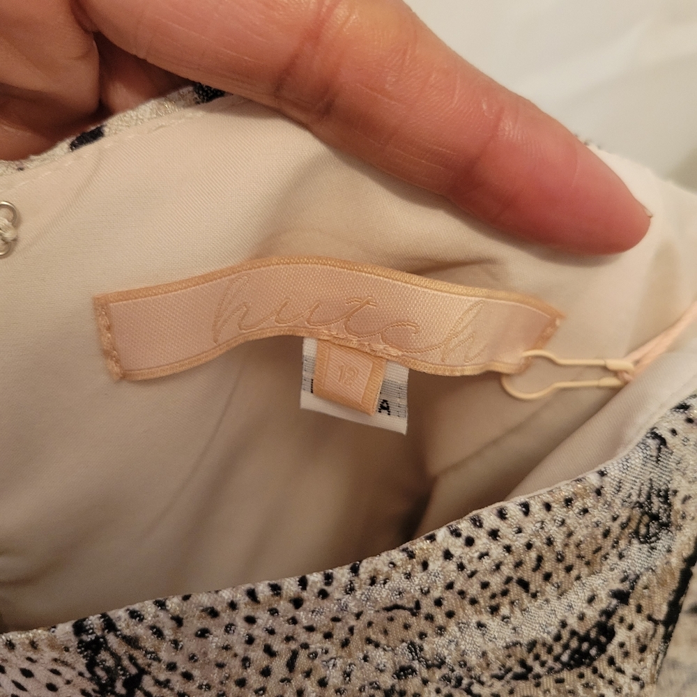 HUTCH Snakeskin Dress Spaghetti Straps Ruf… - Picture 6 of 8